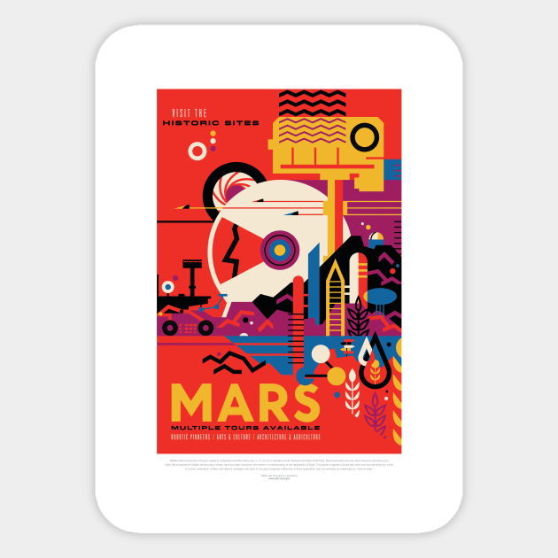 Mars. Retro Futurism Sticker by GTC_Design